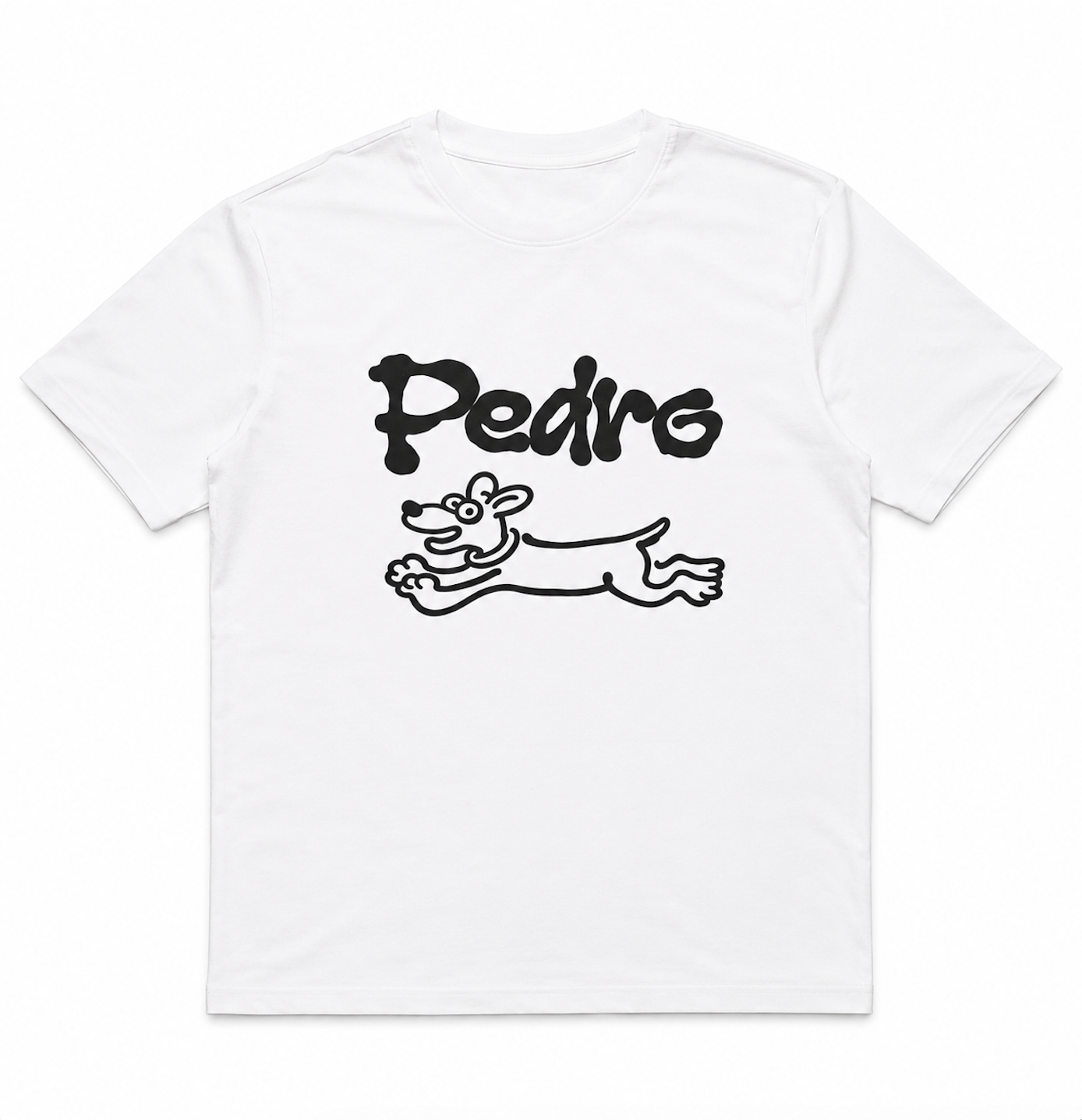 Funny Dog Graphic T-Shirt | Pedro Cartoon Dog Tee | Cute Minimalist Pet Lover Unisex Shirt
