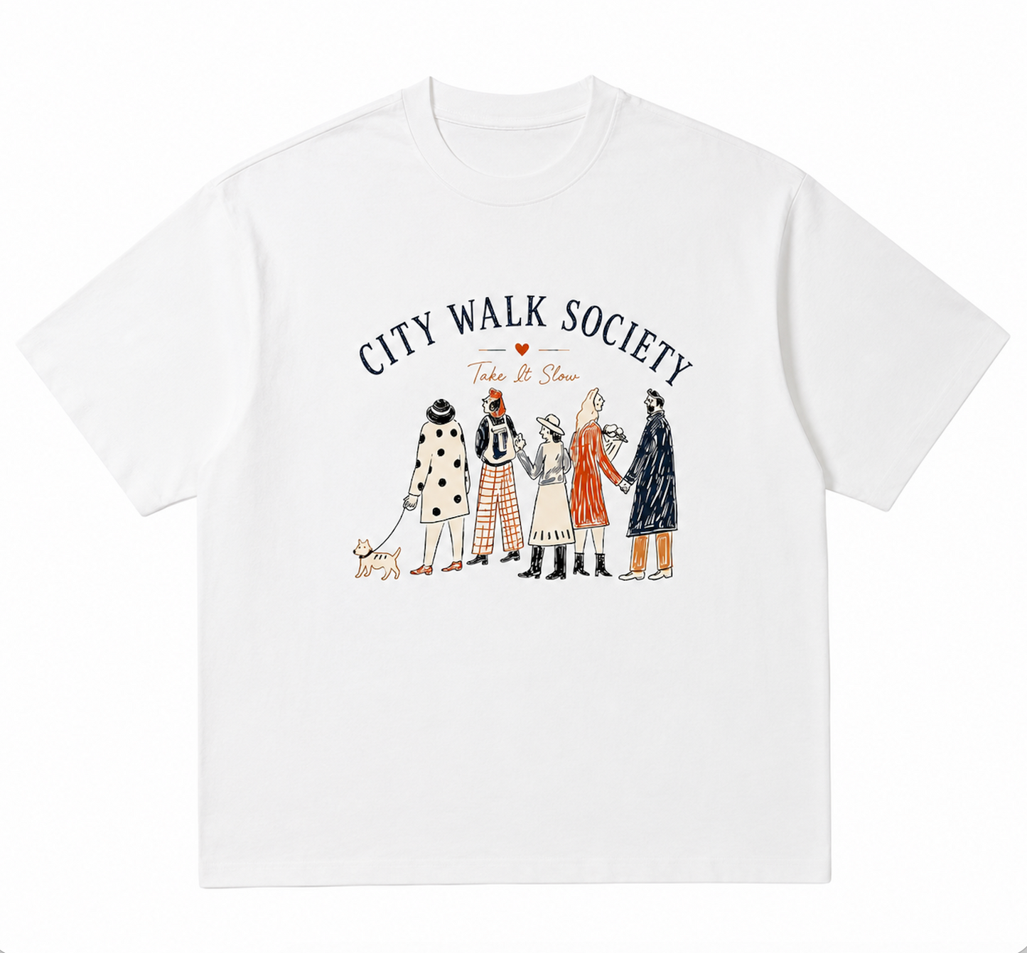 City Walk Society Graphic T-Shirt | Take It Slow Tee | Slow Living Unisex Shirt | Vintage City Walk Graphic Tee