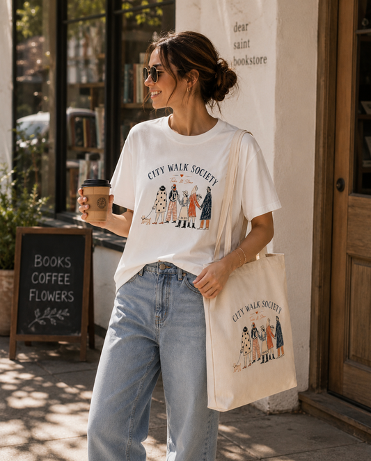City Walk Society Graphic T-Shirt | Take It Slow Tee | Slow Living Unisex Shirt | Vintage City Walk Graphic Tee
