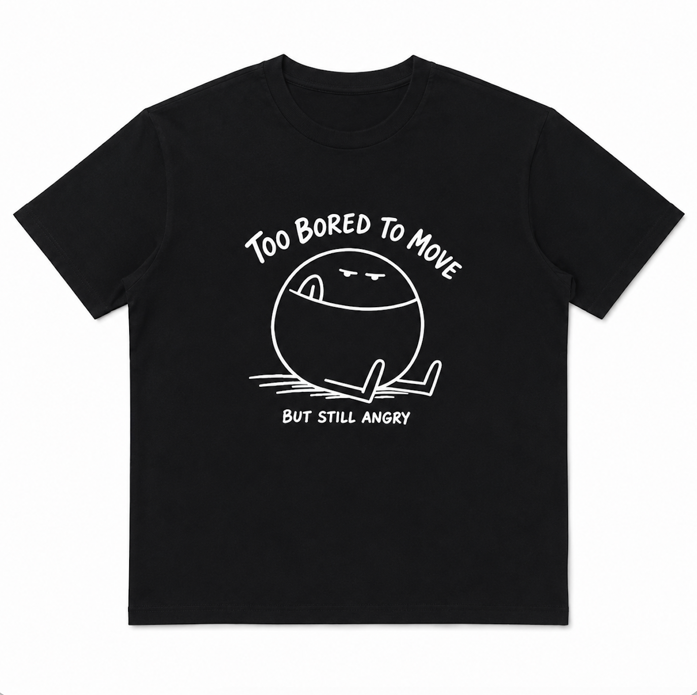 Too Bored To Move Graphic T-Shirt | Funny Lazy Meme Tee | Introvert Humor Unisex Shirt | Sarcastic Graphic Tee