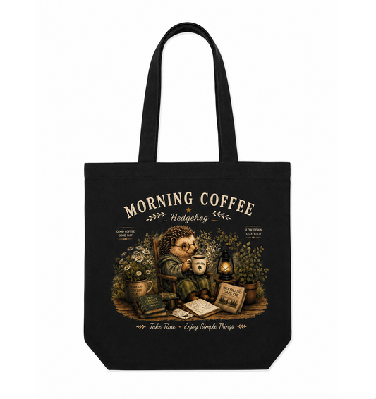 Fox Letter Society Canvas Tote Bag | Hedgehog Book Lover Cotton Tote | Cottagecore Writing Market Bag | Reusable Everyday Shoulder Bag