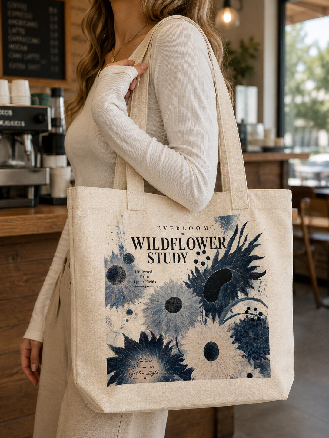 Wildflower Study Floral Cotton Tote Bag – Vintage Botanical Print