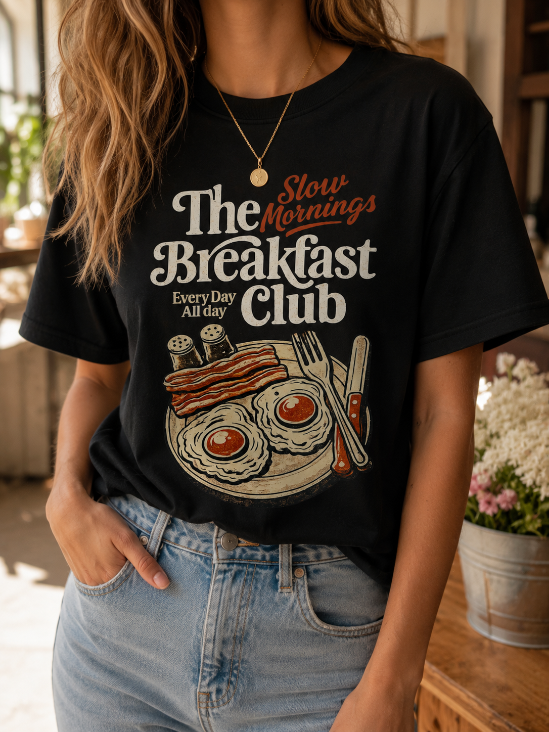 Breakfast Club Graphic T-Shirt – Slow Morning Retro Tee