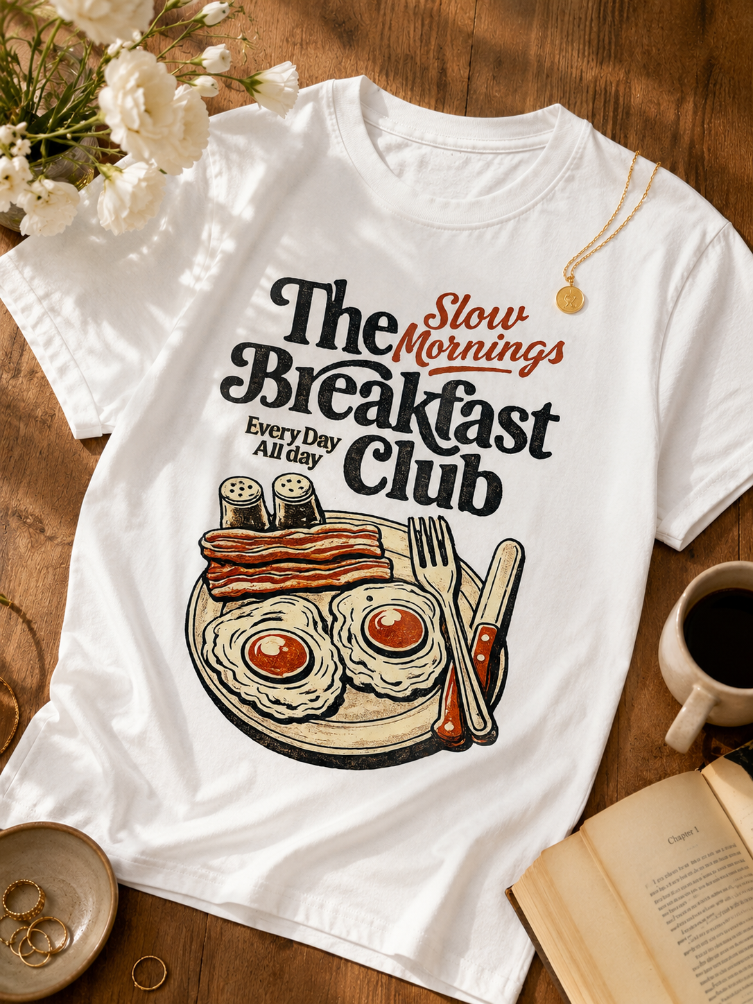Breakfast Club Graphic T-Shirt – Slow Morning Retro Tee