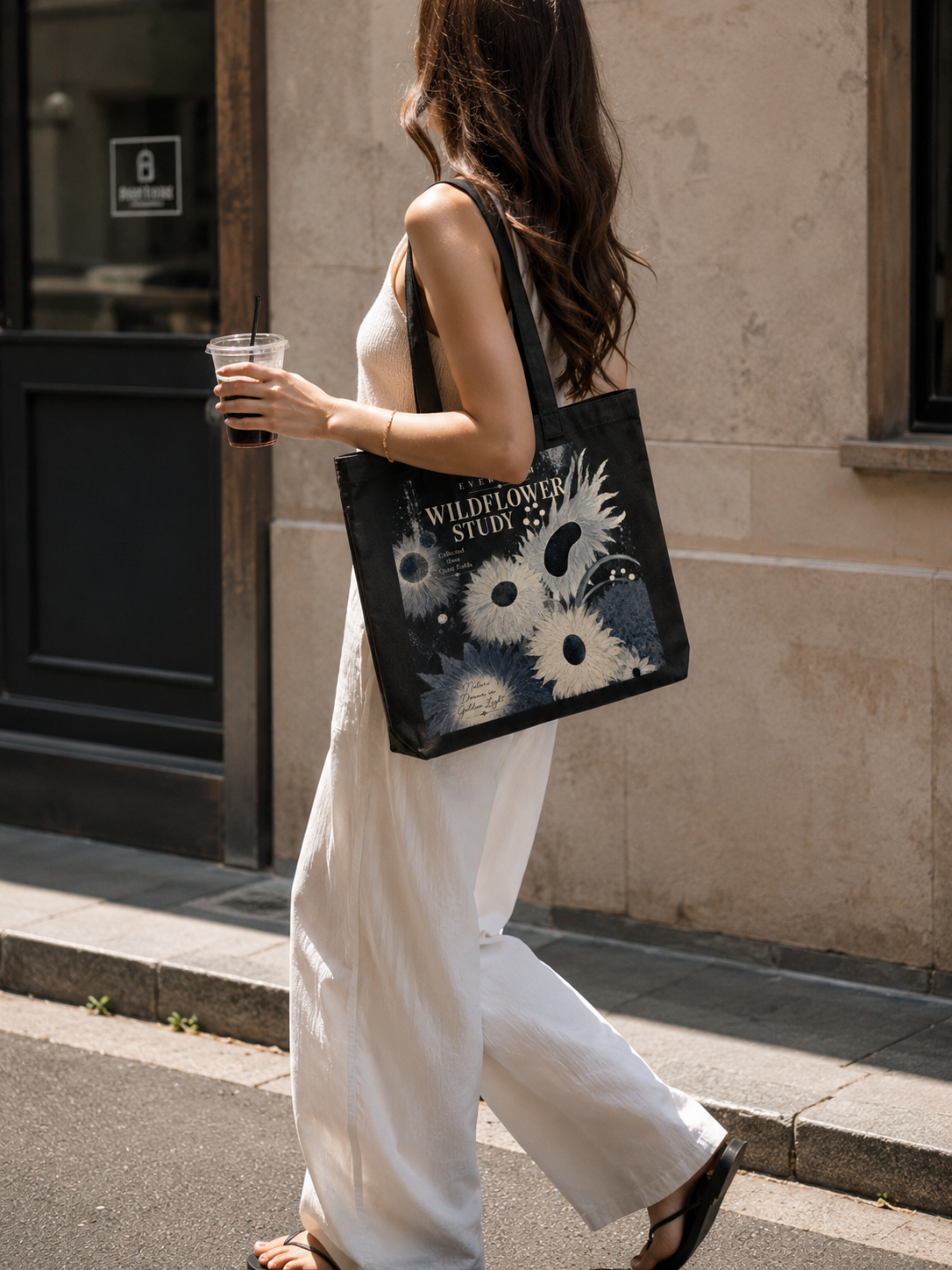 Wildflower Study Floral Cotton Tote Bag – Vintage Botanical Print