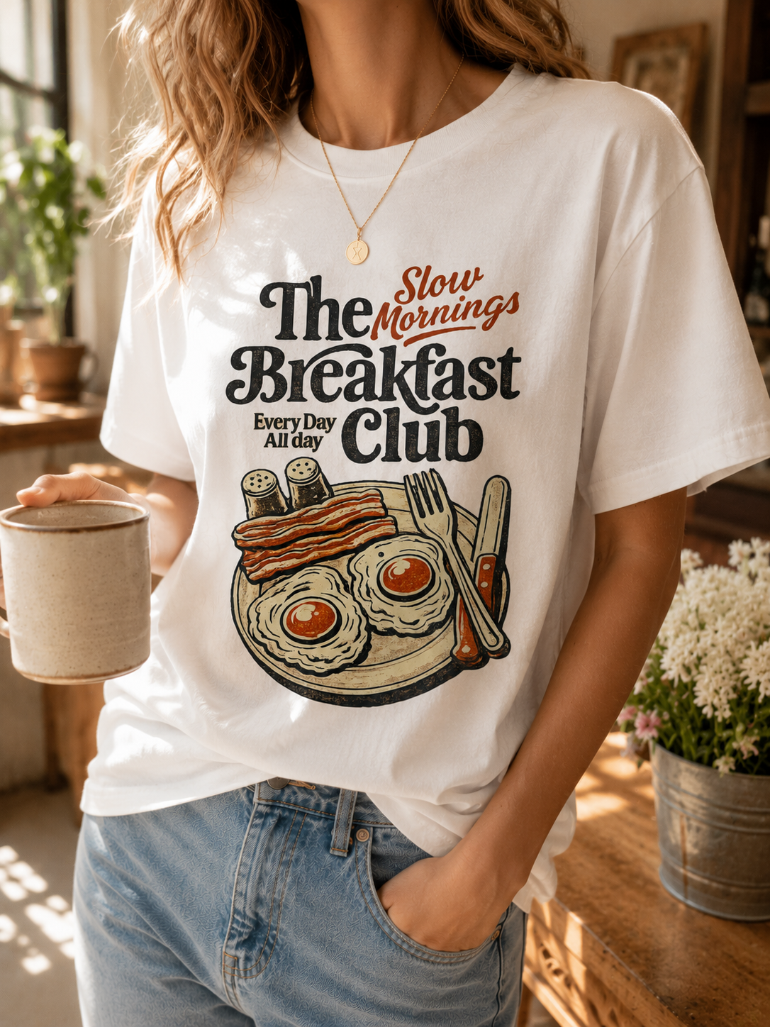 Breakfast Club Graphic T-Shirt – Slow Morning Retro Tee