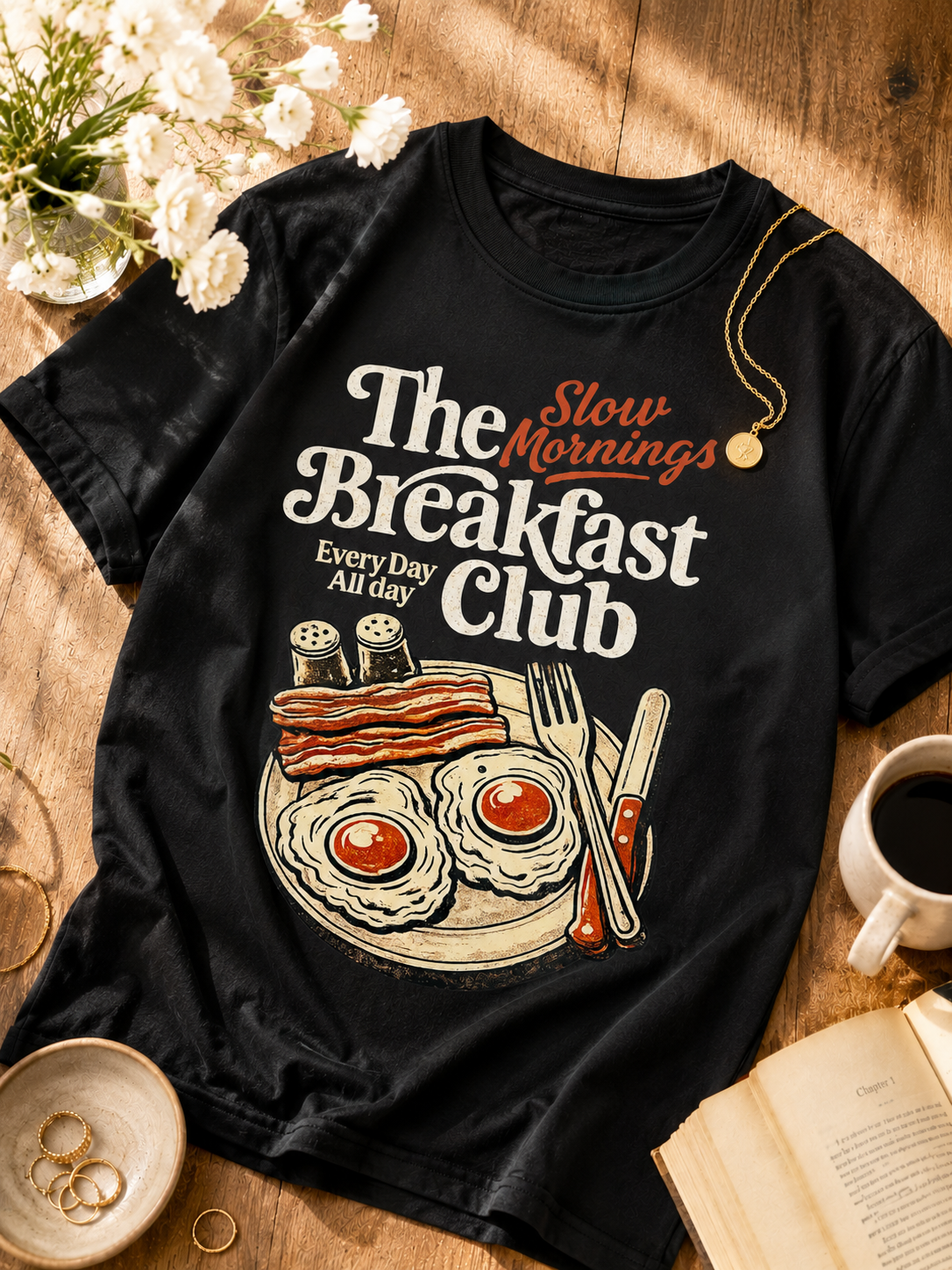 Breakfast Club Graphic T-Shirt – Slow Morning Retro Tee