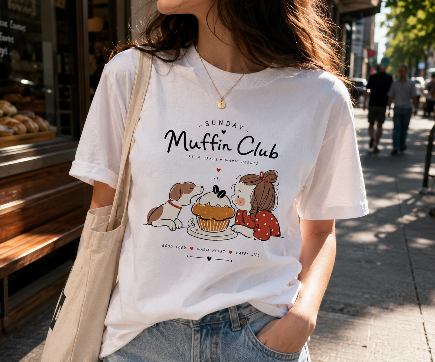 Sunday Muffin Club T-Shirt | Cute Bakery Graphic Tee | Cozy Brunch Unisex Shirt