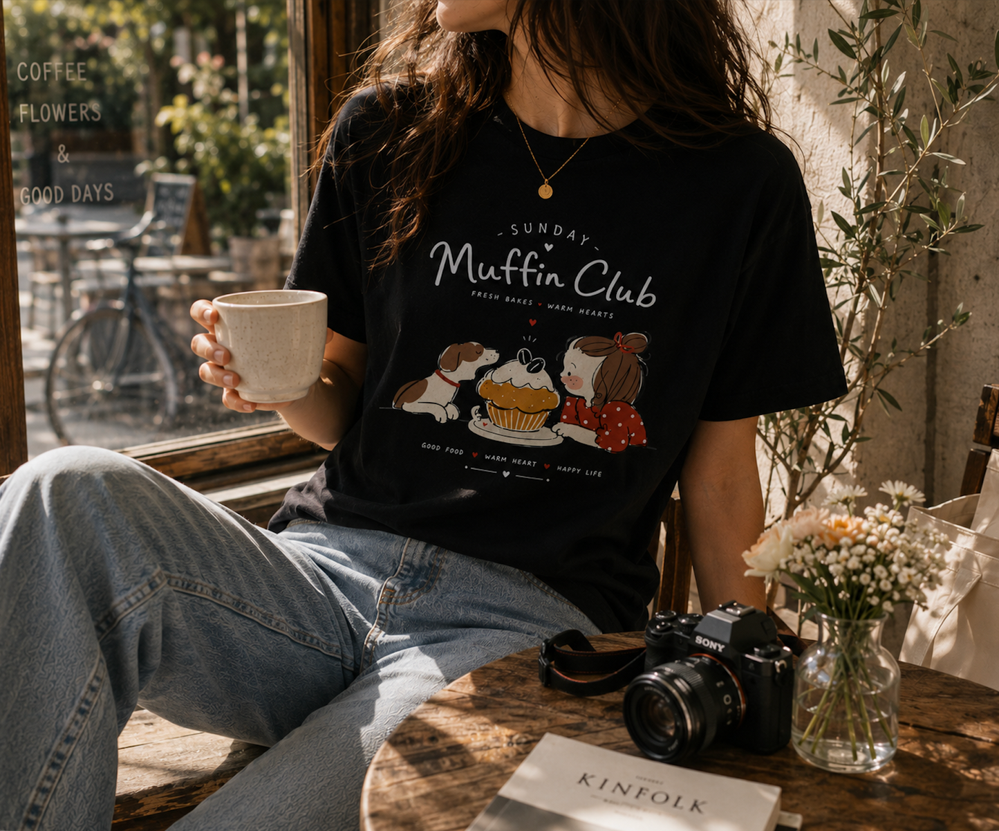 Sunday Muffin Club T-Shirt | Cute Bakery Graphic Tee | Cozy Brunch Unisex Shirt