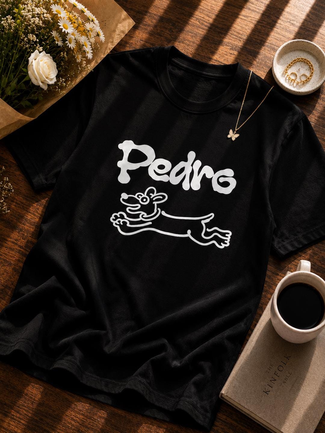 Funny Dog Graphic T-Shirt | Pedro Cartoon Dog Tee | Cute Minimalist Pet Lover Unisex Shirt
