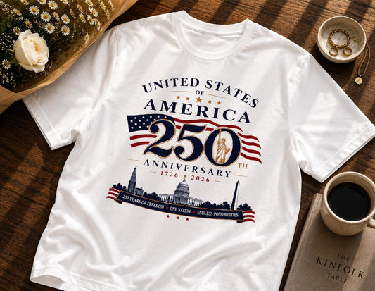 USA 250th Anniversary T-Shirt | Patriotic Unisex Tee