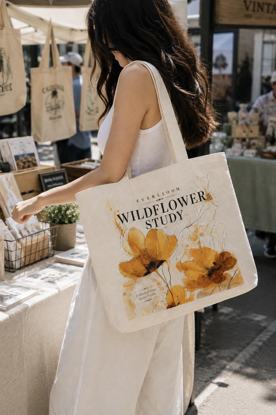 Rabbit Book Club Canvas Tote, Bunny Reading Lover Bag, Cozy Library Cottagecore Essentials