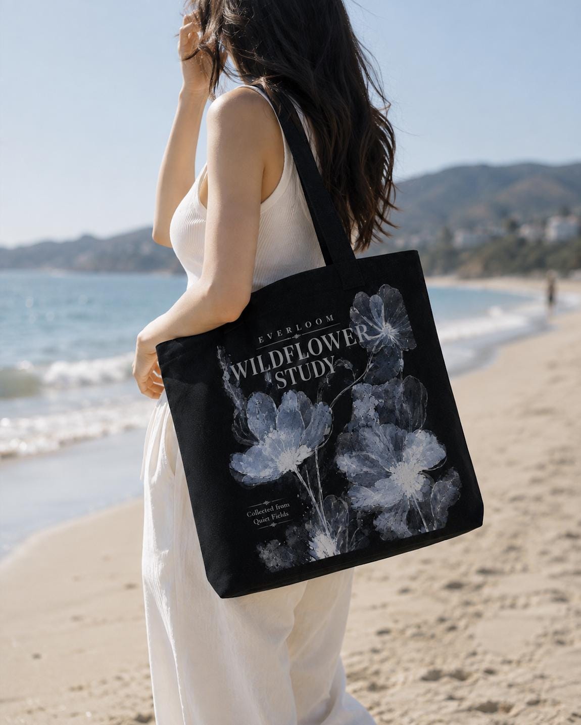 Woodland Badger Reading Tote Bag, Spring Edition Book Lover Canvas Tote