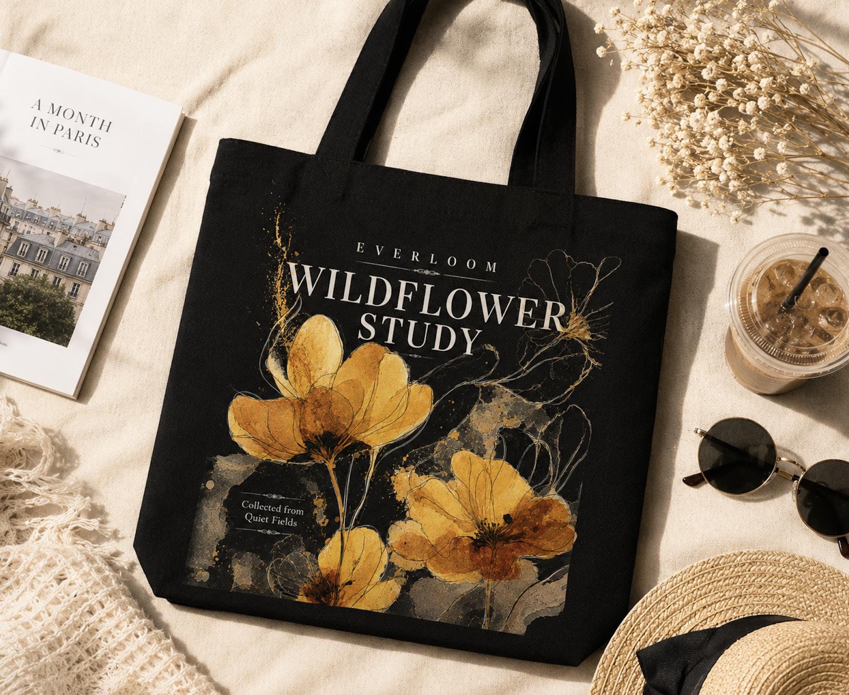 Rabbit Book Club Canvas Tote, Bunny Reading Lover Bag, Cozy Library Cottagecore Essentials